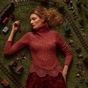 Anthropologie Moth Cabled Pathways Sweater size S